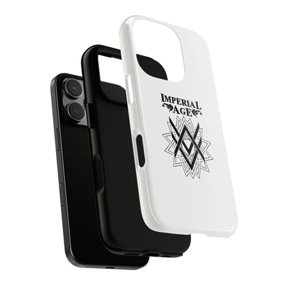 SUMMER COLLECTION - Tough iPhone Case White (Black Print)