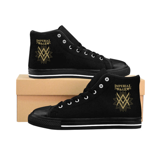 SUMMER COLLECTION - Men's Sneakers Black (Gold Print)
