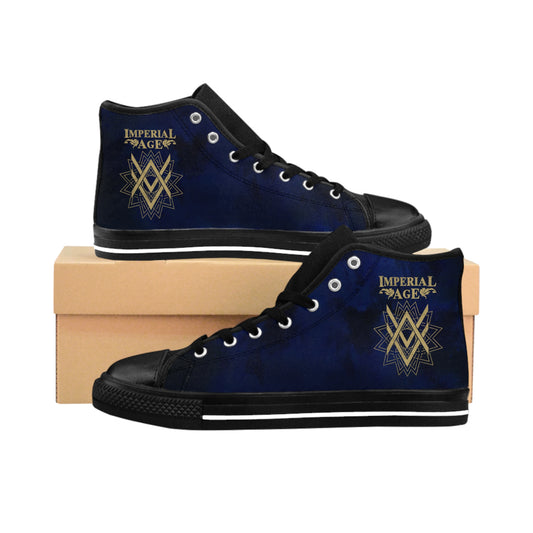 SUMMER COLLECTION - Women's Sneakers Navy (Gold Print)