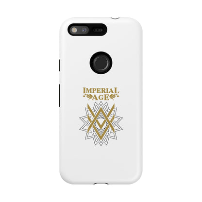 SUMMER COLLECTION - Tough Google Pixel Case White (Gold-White Print)