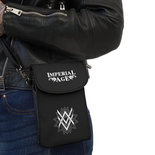 SUMMER COLLECTION - Strap Wallet Black (White Print)