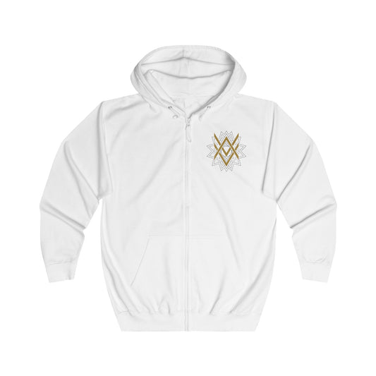 SUMMER COLLECTION - Zip Hoodie (Gold-White/Black Print)
