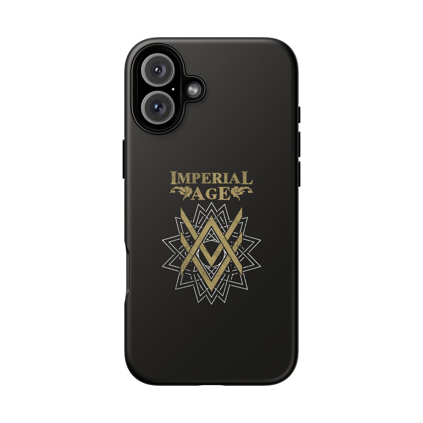SUMMER COLLECTION - Tough iPhone Case Black (Gold-White Print)