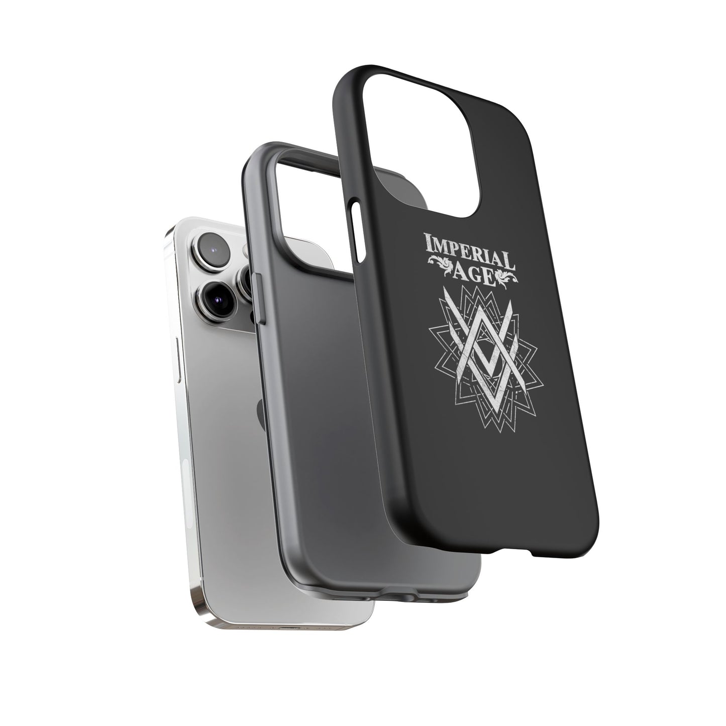 SUMMER COLLECTION - Tough iPhone Case Black (White Print)