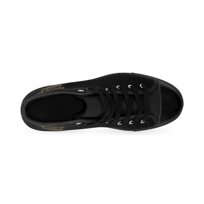 SUMMER COLLECTION - Men's Sneakers Black (Gold-White Print)