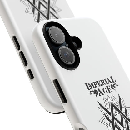 SUMMER COLLECTION - Tough iPhone Case White (Black Print)