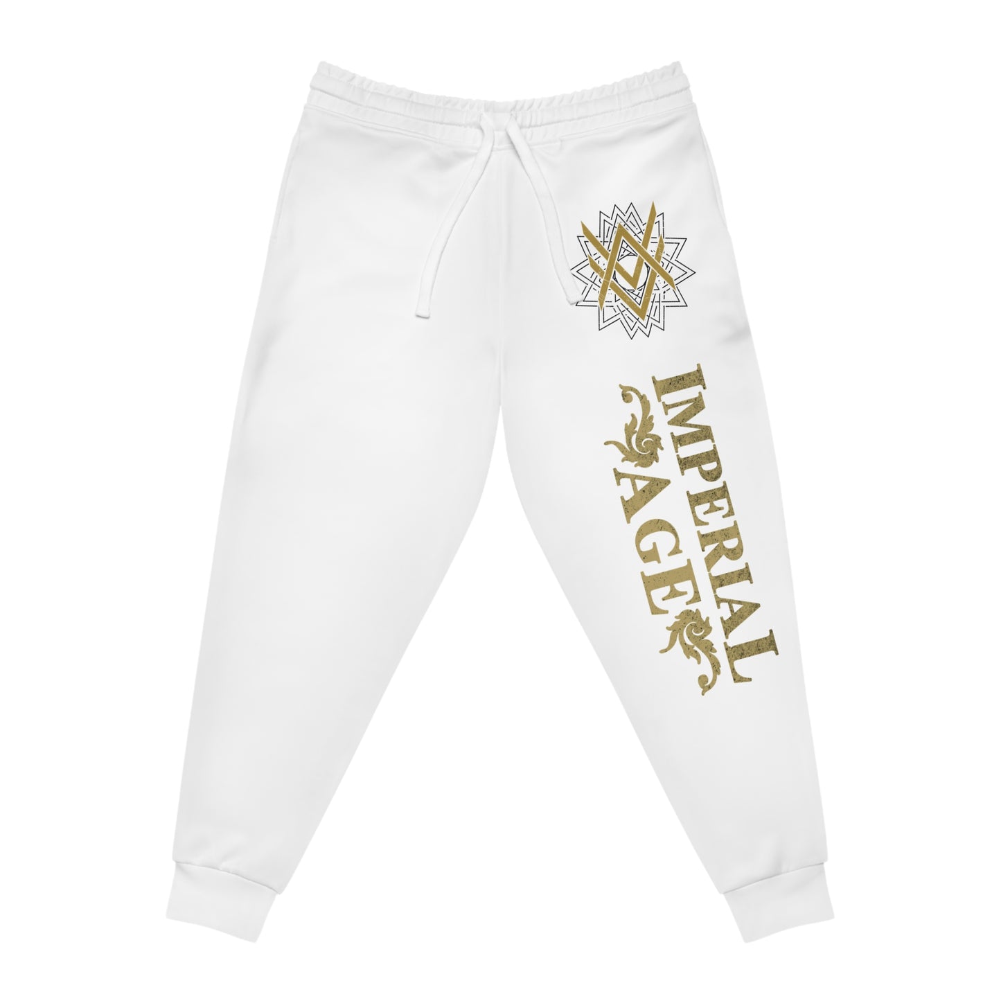SUMMER COLLECTION - Sweat Pants White (Gold-Black Print)