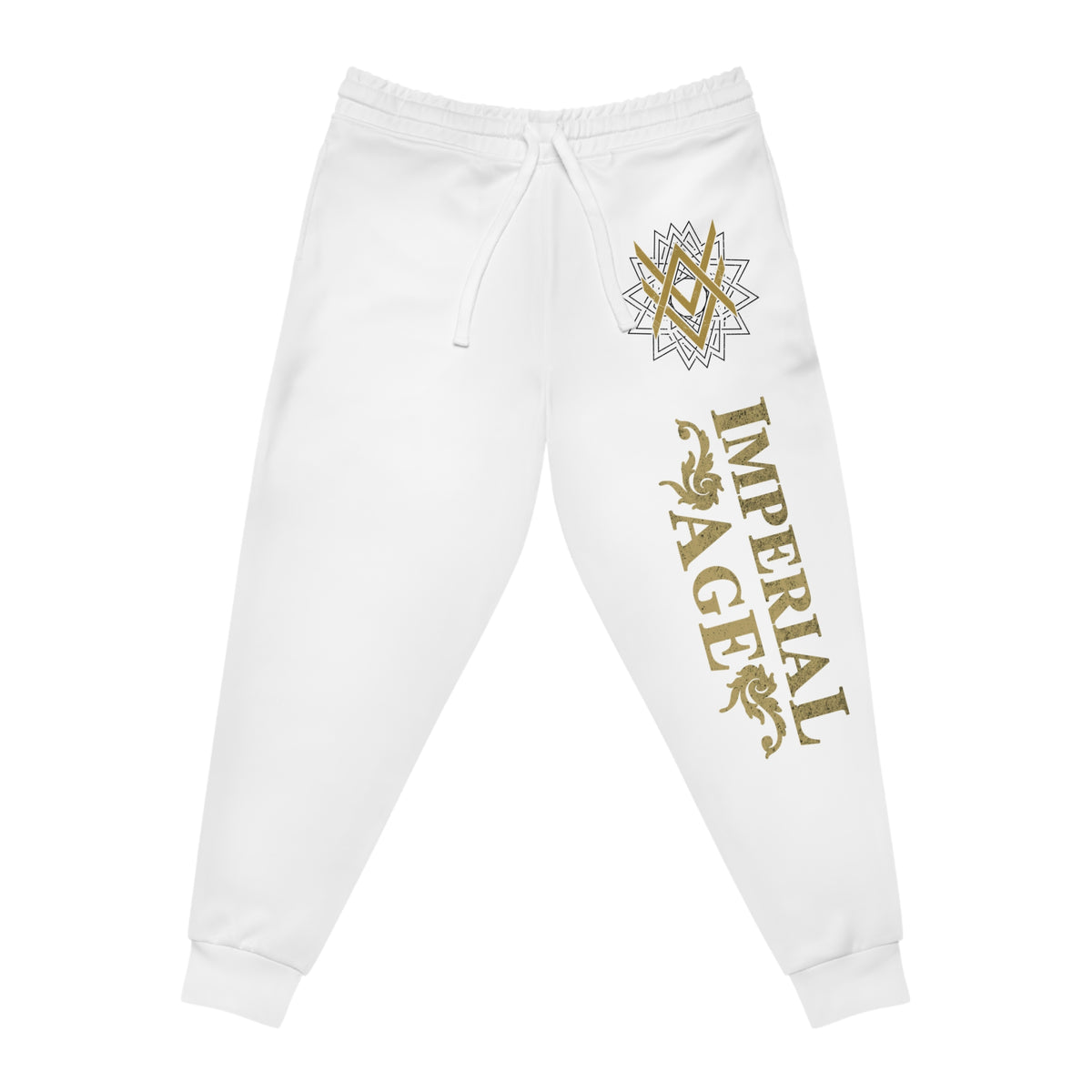 SUMMER COLLECTION - Sweat Pants White (Gold-Black Print)