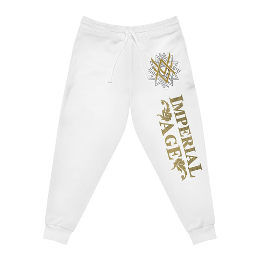SUMMER COLLECTION - Sweat Pants White (Gold-Black Print)