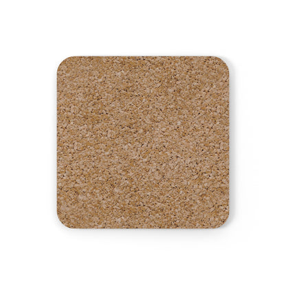 SUMMER COLLECTION - Cork Coaster White (Black Print)