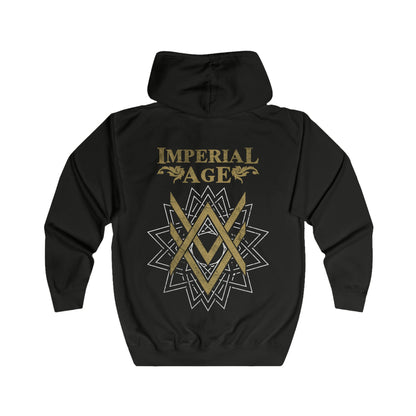 SUMMER COLLECTION - Zip Hoodie (Gold-White/Black Print)