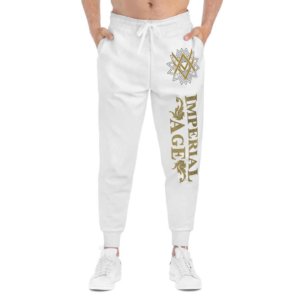 SUMMER COLLECTION - Sweat Pants White (Gold-Black Print)
