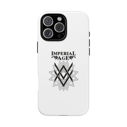 SUMMER COLLECTION - Tough iPhone Case White (Black Print)
