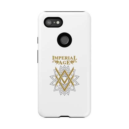 SUMMER COLLECTION - Tough Google Pixel Case White (Gold-White Print)