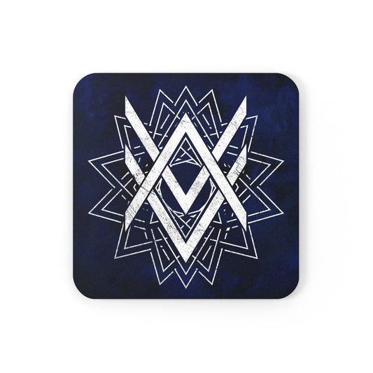SUMMER COLLECTION - Cork Coaster Navy (White Print)