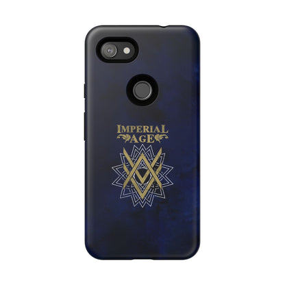 SUMMER COLLECTION - Tough Google Pixel Case Navy (Gold-White Print)
