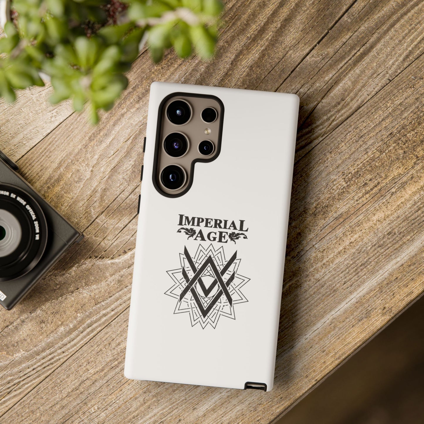 SUMMER COLLECTION - Tough Samsung Galaxy Case White (Black Print)