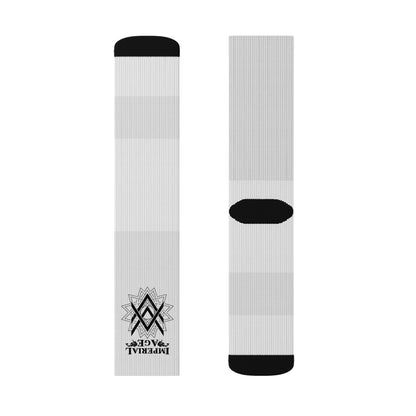 SUMMER COLLECTION - White Socks (Black Print)