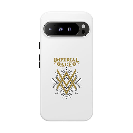 SUMMER COLLECTION - Tough Google Pixel Case White (Gold-White Print)