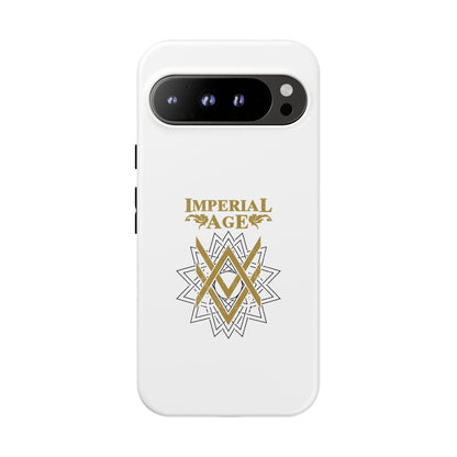SUMMER COLLECTION - Tough Google Pixel Case White (Gold-White Print)
