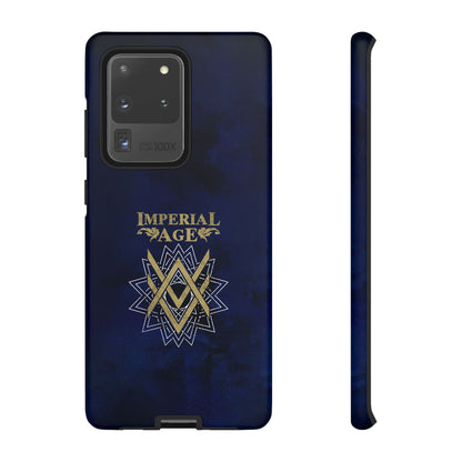 SUMMER COLLECTION - Tough Samsung Galaxy Case Navy (Gold-White Print)