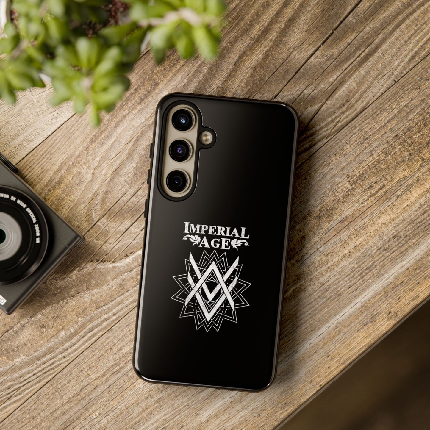 SUMMER COLLECTION - Tough Samsung Galaxy Case Black (White Print)
