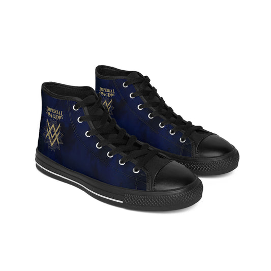 SUMMER COLLECTION - Men's Sneakers Navy (Gold Print)