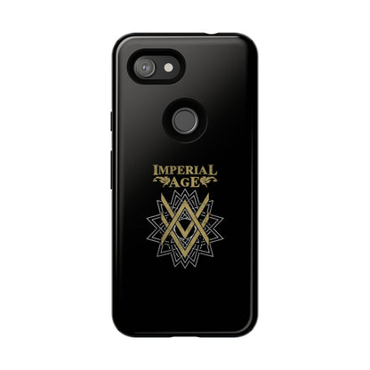 SUMMER COLLECTION - Tough Google Pixel Case Black (Gold-White Print)