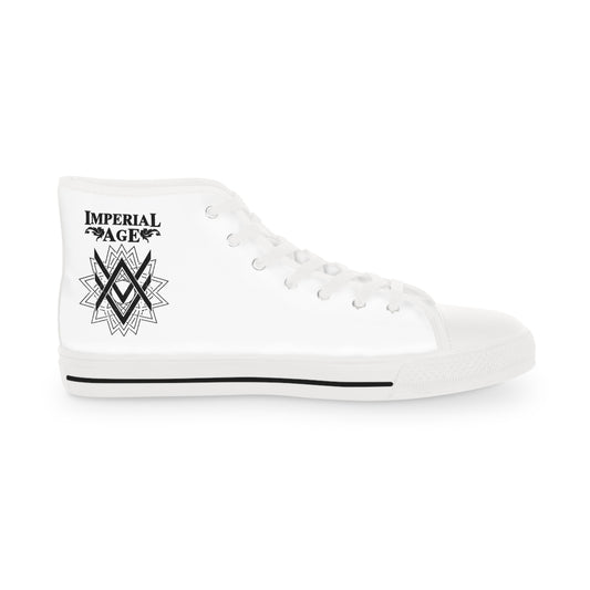 SUMMER COLLECTION - Men's Sneakers White (Black Print)