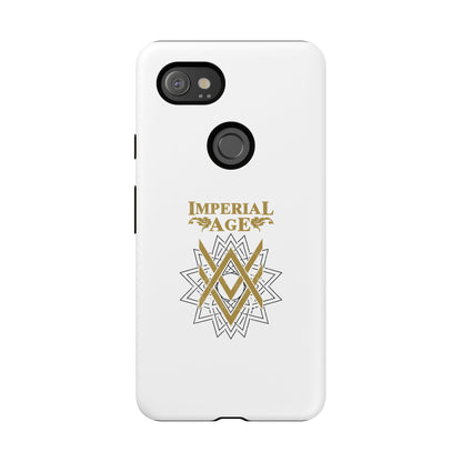 SUMMER COLLECTION - Tough Google Pixel Case White (Gold-White Print)
