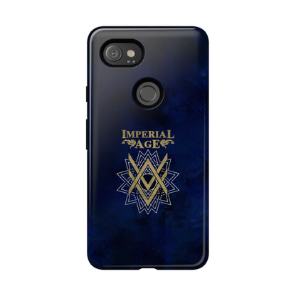 SUMMER COLLECTION - Tough Google Pixel Case Navy (Gold-White Print)