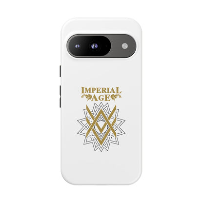 SUMMER COLLECTION - Tough Google Pixel Case White (Gold-White Print)
