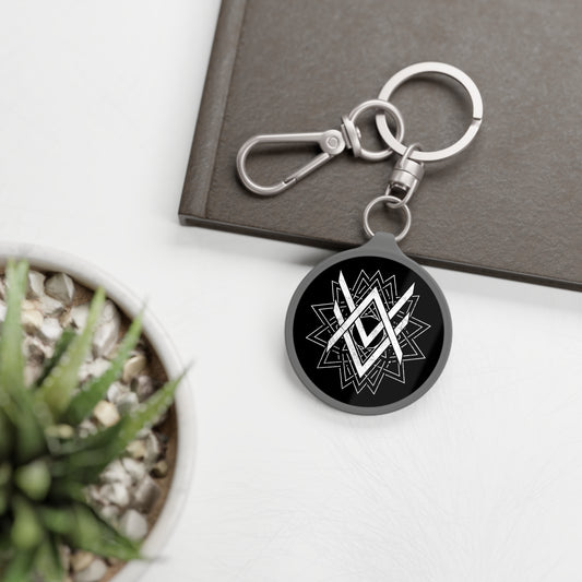 SUMMER COLLECTION - Keyring Tag Black (White Print)
