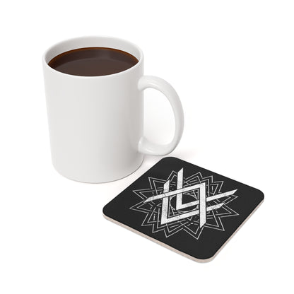 SUMMER COLLECTION - Cork Coaster Black (White Print)