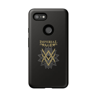 SUMMER COLLECTION - Tough Google Pixel Case Black (Gold-White Print)
