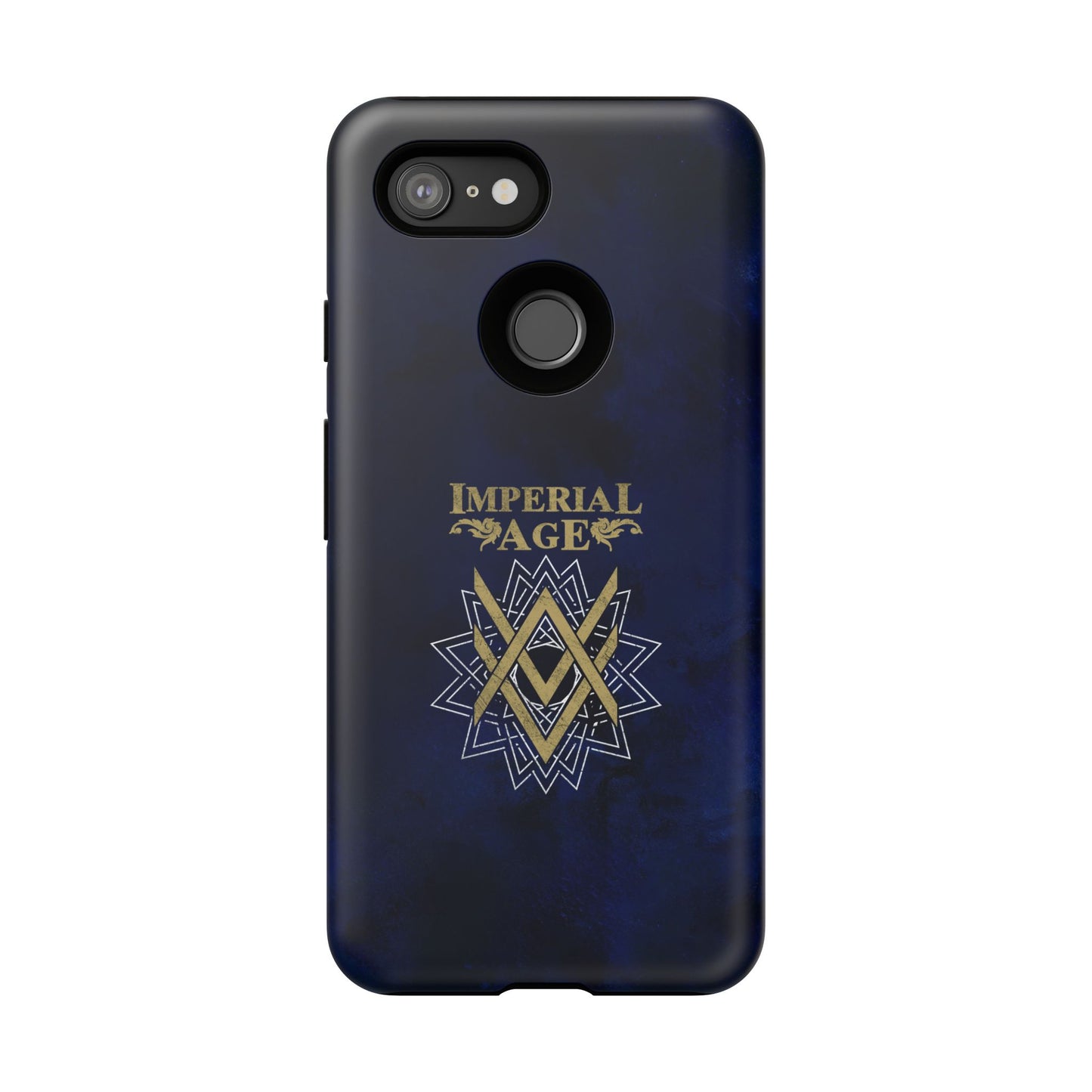 SUMMER COLLECTION - Tough Google Pixel Case Navy (Gold-White Print)