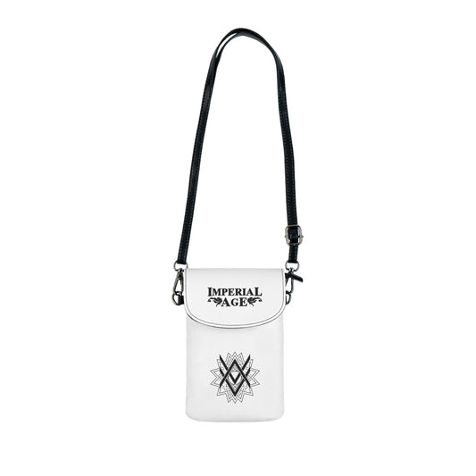 SUMMER COLLECTION - Strap Wallet White (Black Print)