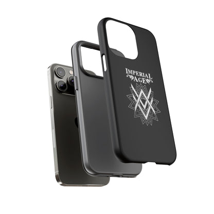 SUMMER COLLECTION - Tough iPhone Case Black (White Print)