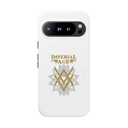 SUMMER COLLECTION - Tough Google Pixel Case White (Gold-White Print)