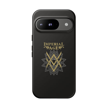 SUMMER COLLECTION - Tough Google Pixel Case Black (Gold-White Print)