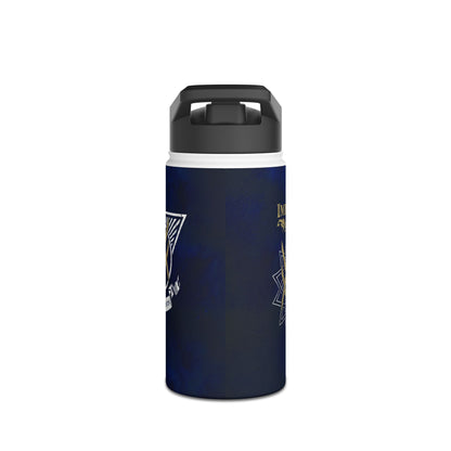 SUMMER COLLECTION - Steel Water Bottle Navy (Gold-White Print)