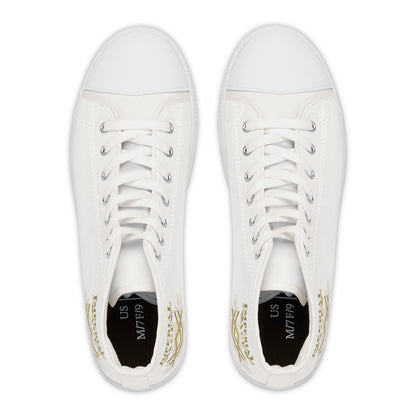 SUMMER COLLECTION - Women's Sneakers White (Gold Print)