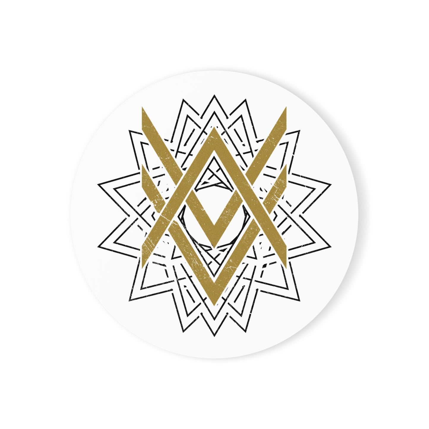 SUMMER COLLECTION - Cork Coaster White (Gold-Black Print)