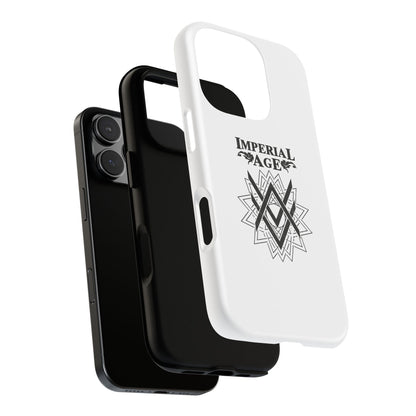 SUMMER COLLECTION - Tough iPhone Case White (Black Print)