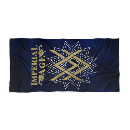SUMMER COLLECTION - Beach Towel Navy (Gold-White Print)