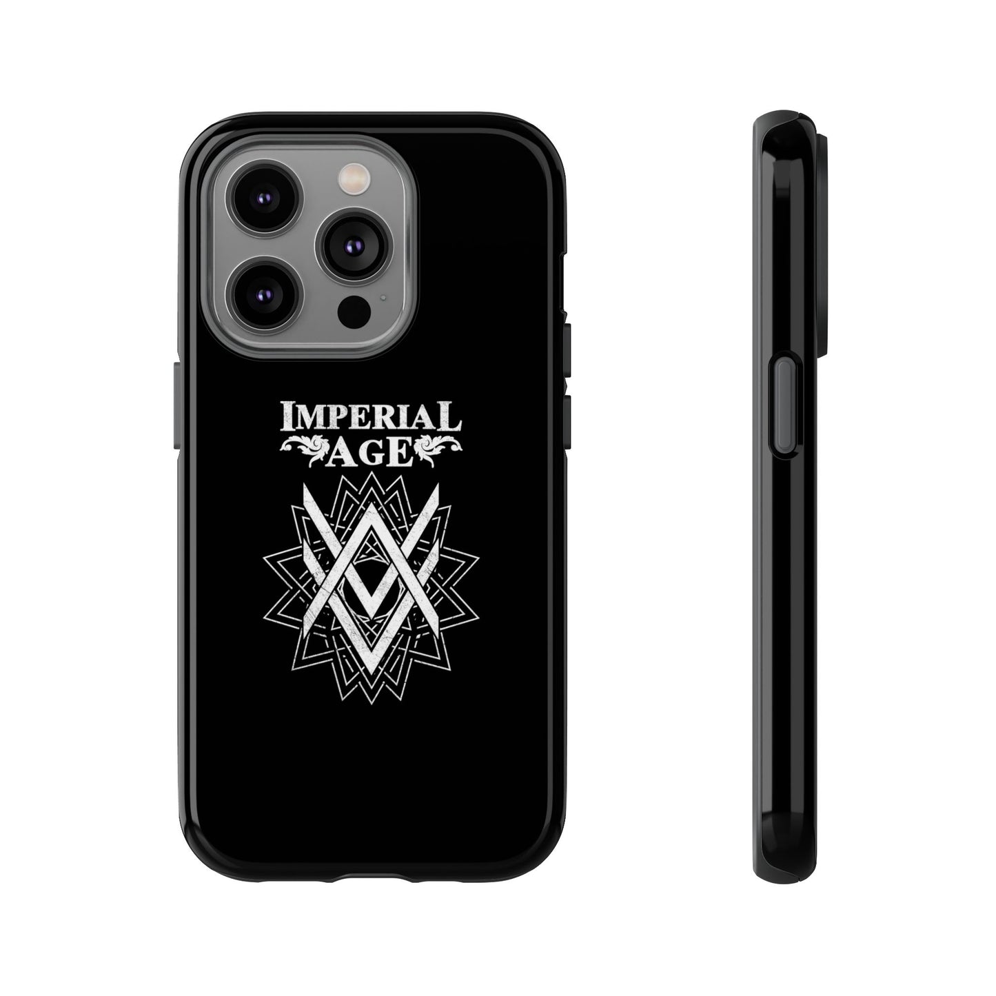 SUMMER COLLECTION - Tough iPhone Case Black (White Print)