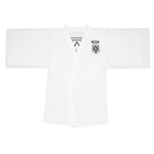 SUMMER COLLECTION - Women's Robe White (Black Print)