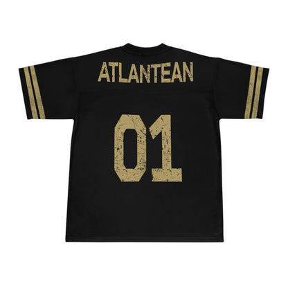 SUMMER COLLECTION - Black Football Jersey (Gold Print)