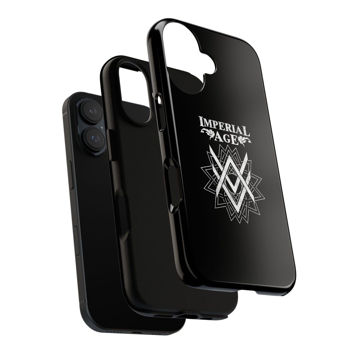 SUMMER COLLECTION - Tough iPhone Case Black (White Print)