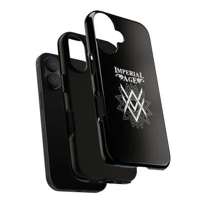 SUMMER COLLECTION - Tough iPhone Case Black (White Print)